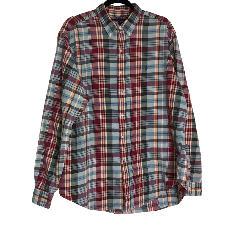 Ralph Lauren Classic Fit Plaid Button Down Shirt  Size XL - Picture 6 of 11